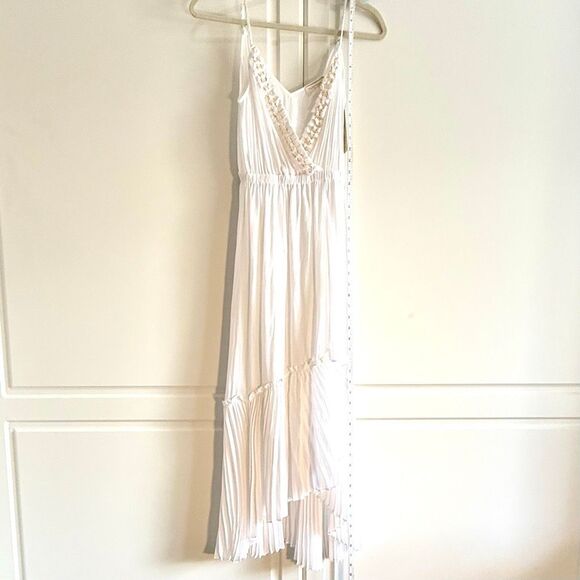 NWT Ramy Brook “Tori” high low dress Dress in white.  Size XS - Picture 7 of 9